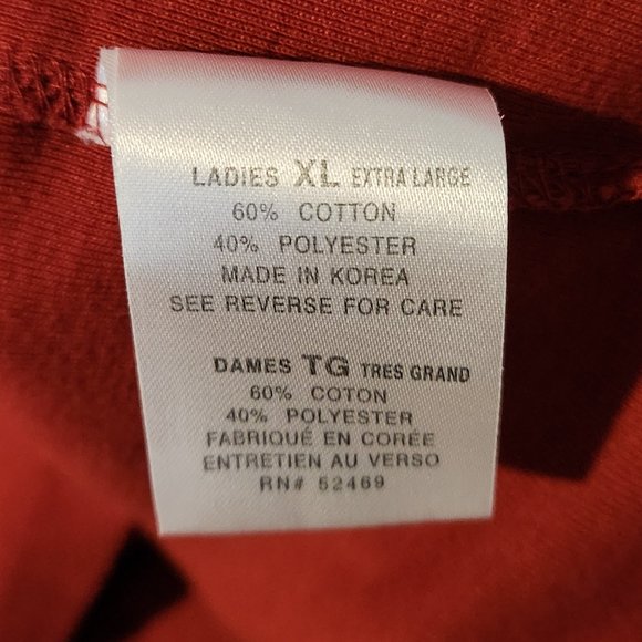 Penmans Women's Red Long Sleeve Shirt, XL - Picture 4 of 5